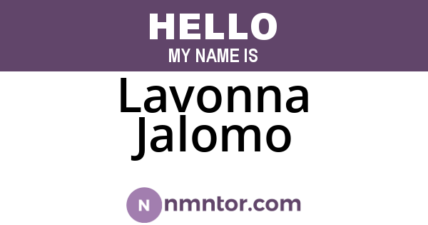 Lavonna Jalomo