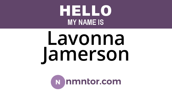 Lavonna Jamerson