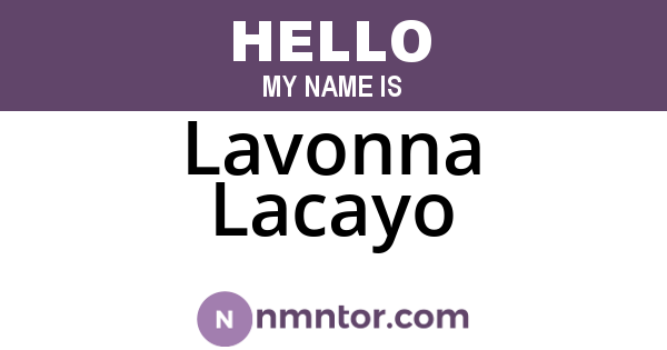Lavonna Lacayo