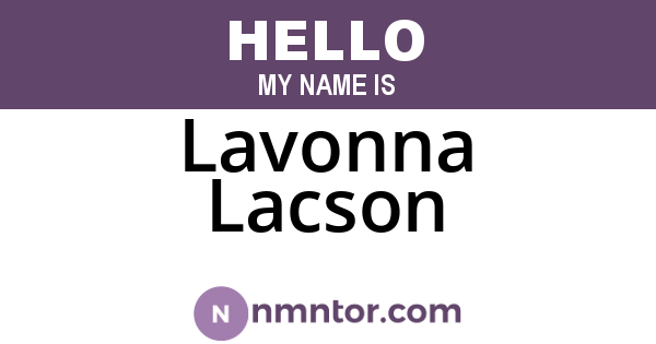 Lavonna Lacson