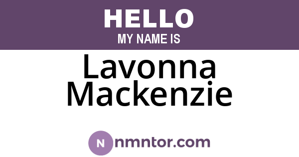 Lavonna Mackenzie