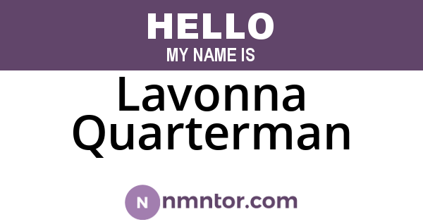 Lavonna Quarterman