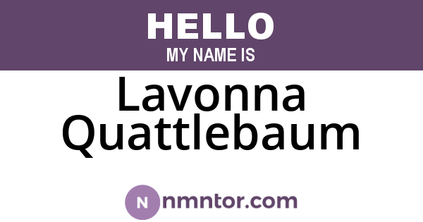 Lavonna Quattlebaum