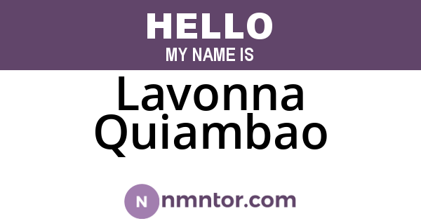 Lavonna Quiambao