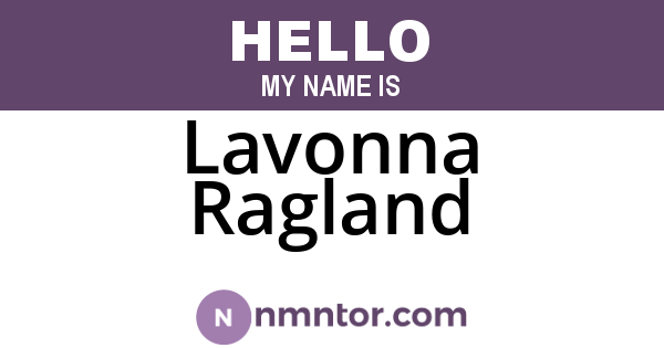 Lavonna Ragland