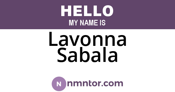 Lavonna Sabala
