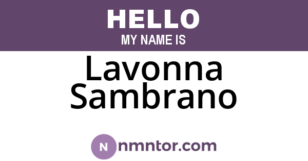 Lavonna Sambrano