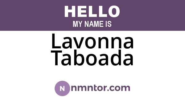 Lavonna Taboada