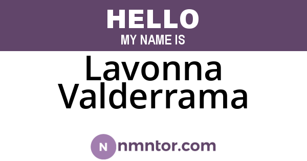Lavonna Valderrama