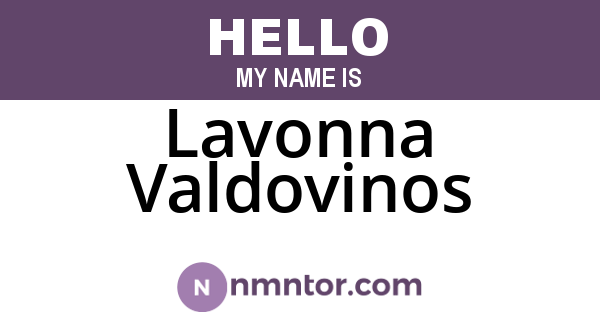 Lavonna Valdovinos