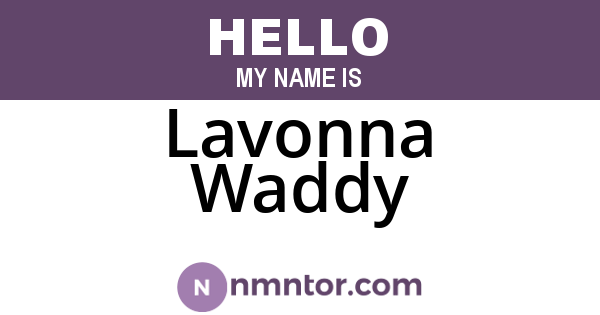 Lavonna Waddy