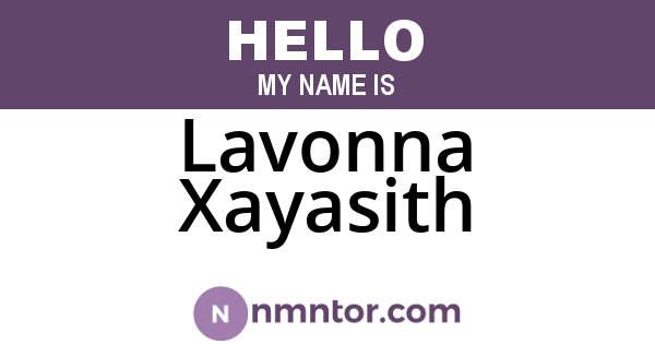 Lavonna Xayasith