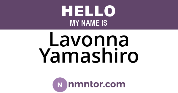 Lavonna Yamashiro