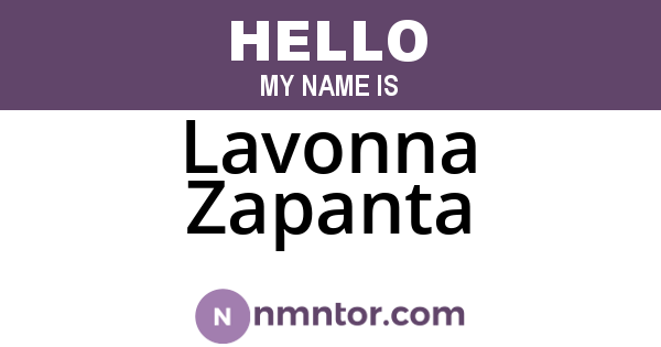 Lavonna Zapanta