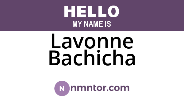 Lavonne Bachicha