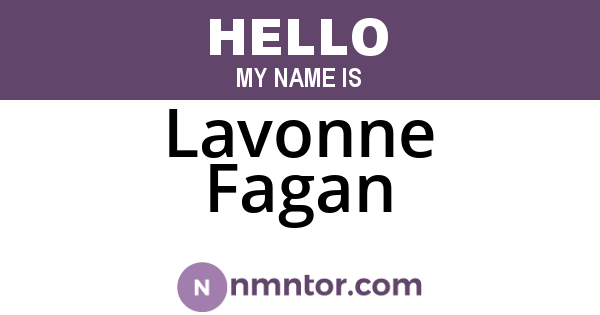 Lavonne Fagan