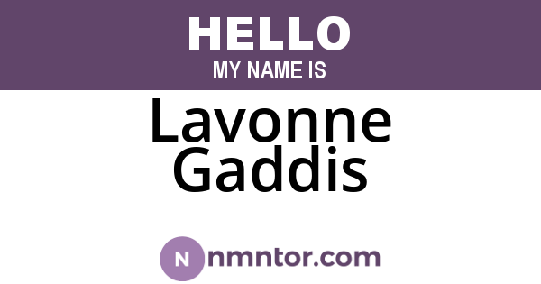 Lavonne Gaddis