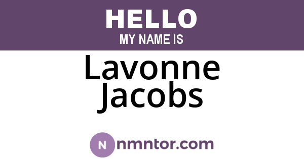 Lavonne Jacobs
