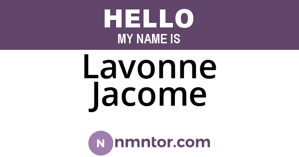 Lavonne Jacome