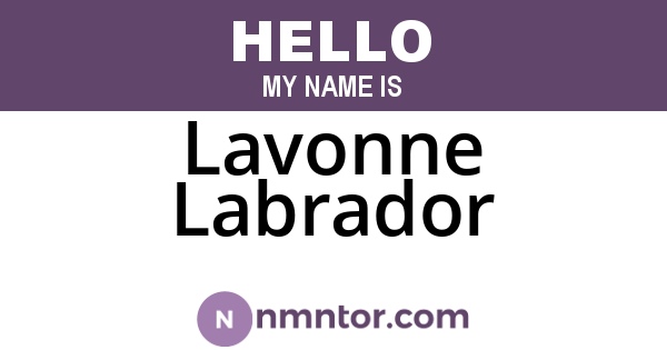 Lavonne Labrador
