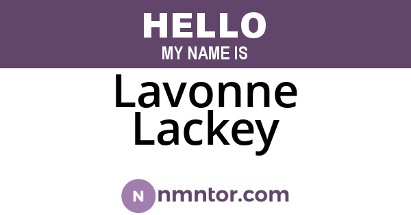 Lavonne Lackey