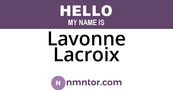 Lavonne Lacroix