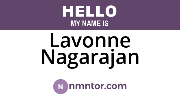 Lavonne Nagarajan