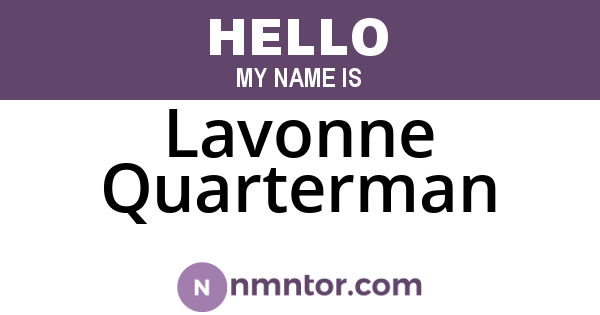 Lavonne Quarterman