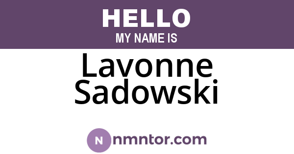 Lavonne Sadowski