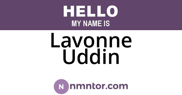 Lavonne Uddin