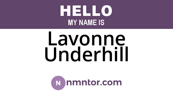 Lavonne Underhill
