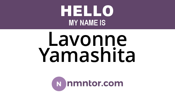 Lavonne Yamashita