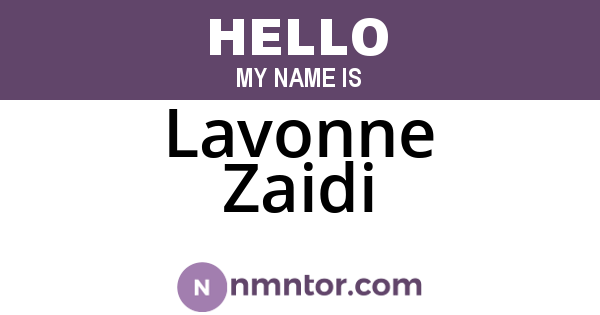 Lavonne Zaidi