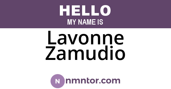 Lavonne Zamudio