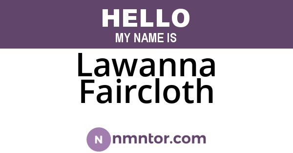 Lawanna Faircloth