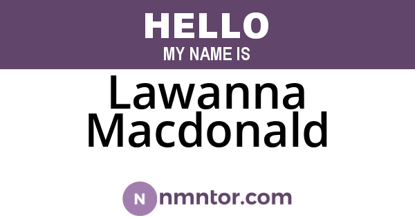 Lawanna Macdonald