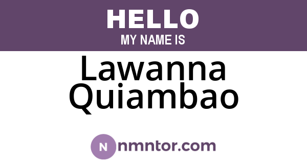 Lawanna Quiambao
