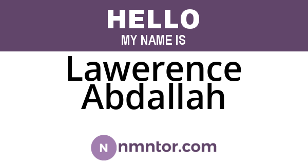 Lawerence Abdallah