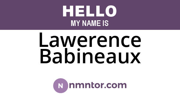 Lawerence Babineaux