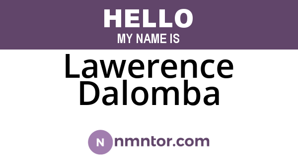 Lawerence Dalomba
