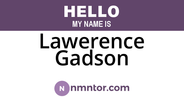 Lawerence Gadson