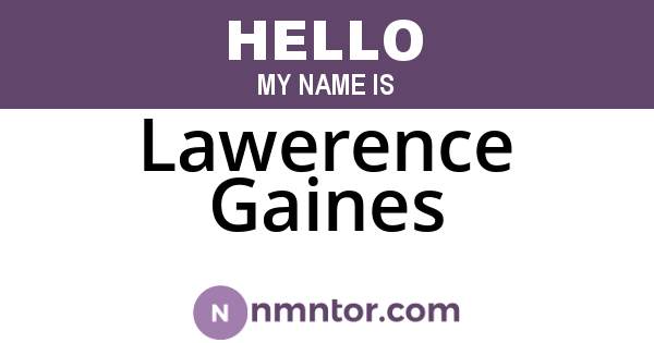 Lawerence Gaines