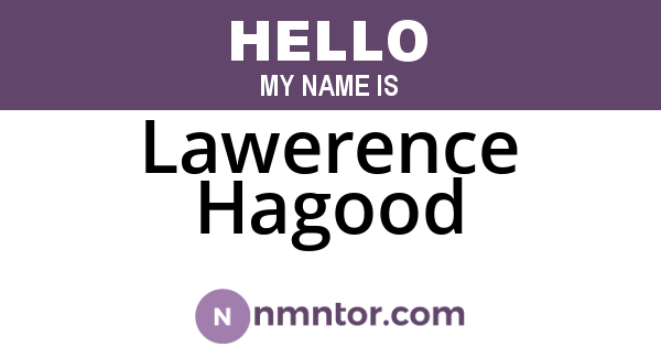 Lawerence Hagood