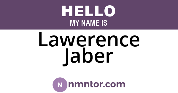 Lawerence Jaber