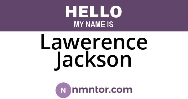 Lawerence Jackson