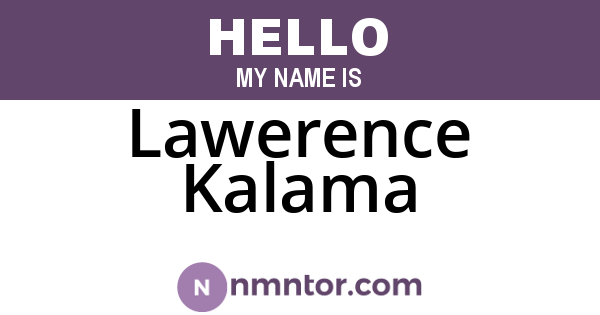 Lawerence Kalama