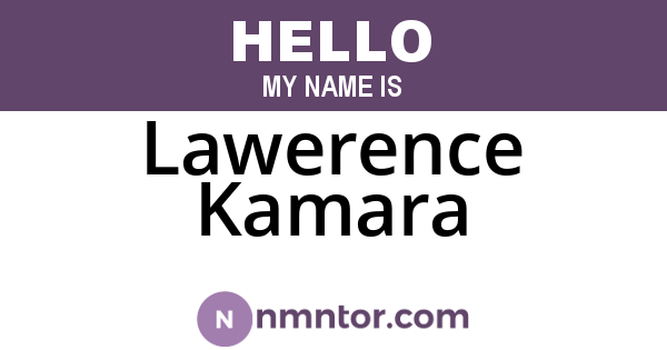 Lawerence Kamara