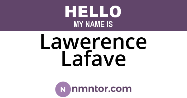 Lawerence Lafave
