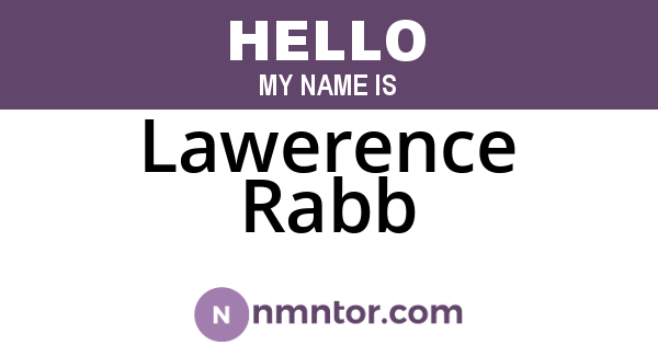 Lawerence Rabb