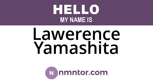 Lawerence Yamashita
